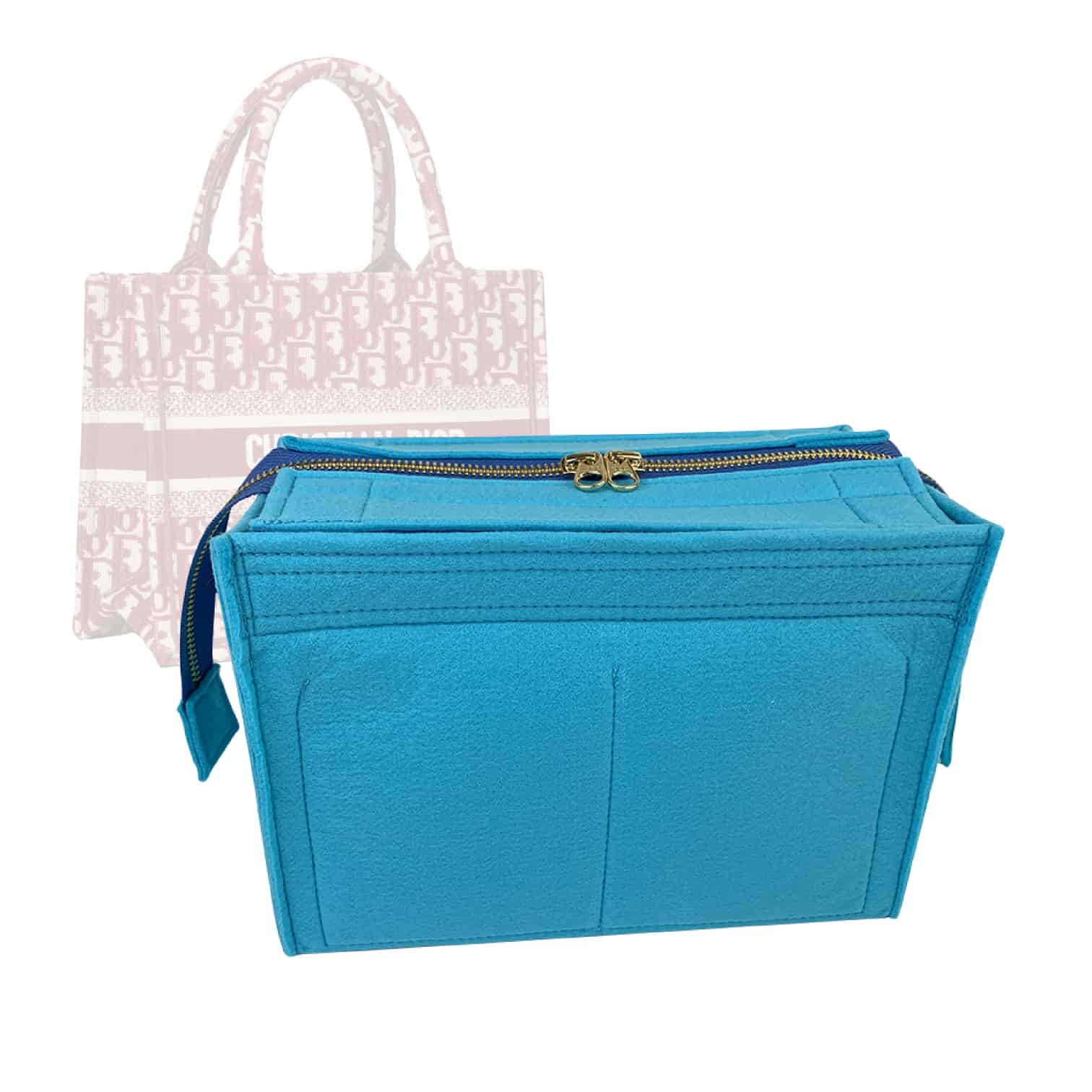  Bag Organizer for Dior Book Tote Large [Detachable Zipper Top  Cover] - Premium Felt (Handmade/20 Colors) : Handmade Products