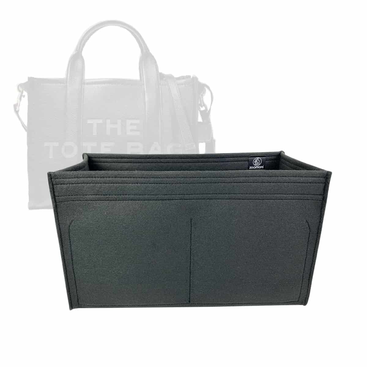 For [Marc Jacobs Large Tote Bag] Insert Organizer Liner (Style B) Black